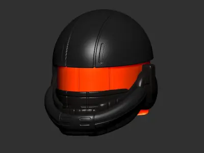 helmet high poly sculpt 3d printable ver 7 3D model 3D model 58