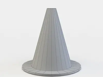 Road cone Low-poly 3D model shop
