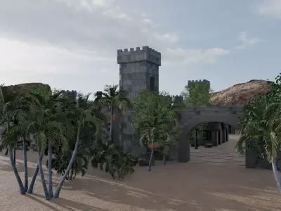Castle Landscape Layout 3D model