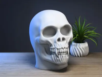 Skull gorilla headphone Stand 3D print model