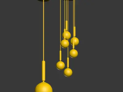 Miira Nuura Pendant Chandelier Light 3D model