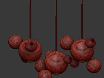 Suspension light Giopato Coombes Bolle BLS 14L Chandelier 3D model