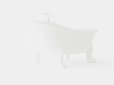 Bath Tub Low-poly 3D model