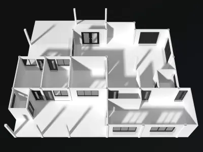 House plan 25-48 3D model