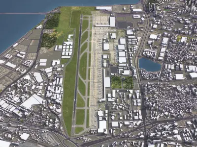 Xiamen - 3D Airport Model Low-poly 3D model