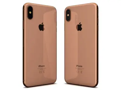 Apple iPhone XS Max Gold Low-poly 3D model