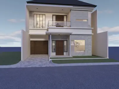 Rumah tinggal asia indonesia 3D model