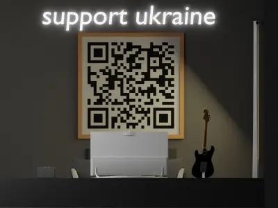 A modern room Low-poly 3D model