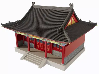 Imperial  Hall -- Single-Eaved Historic Pavilion 3D model