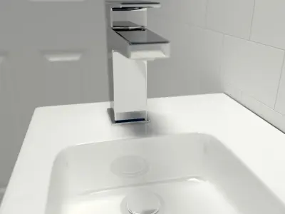 Vanity-009 bathroom vanity set with mirror 3D model