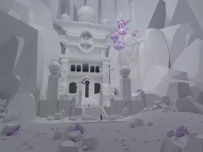 Ashantshire Castle Lowpoly 3D model
