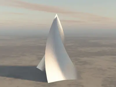 Twisted pyramid 3D model