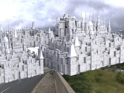 High Elf City Massive structures Kit bash Set 3D model