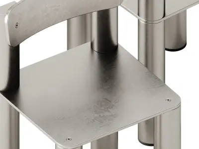 Found SILO Open back aluminium chair 3D model