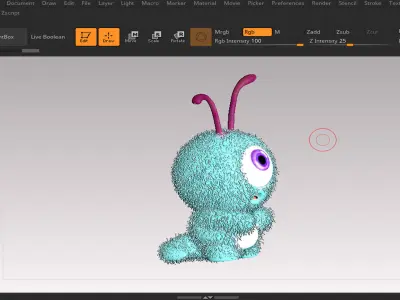 Cute Alien Character Highpoly zbrush  3D model