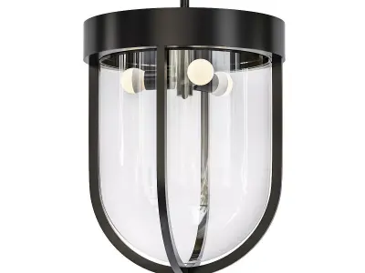 FACTORY pendant light with clear glass 3D model