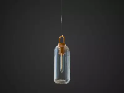 Glass Pendant Light Low-poly 3D model