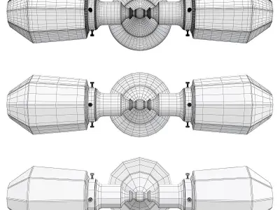 Davis Double Sconce Low-poly 3D model