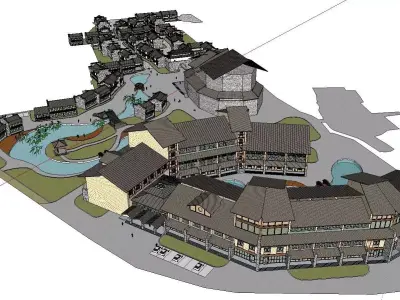 vacation spot-Resort-Fashion Leisure Hotel-0140 3D model