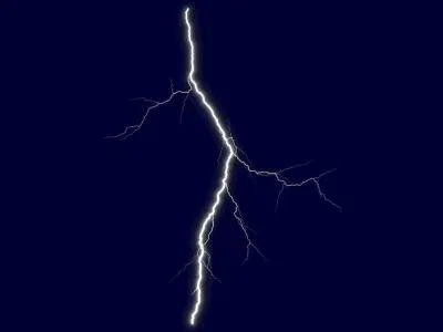 Realistic 3D Lightning CG-04 Low-poly 3D model