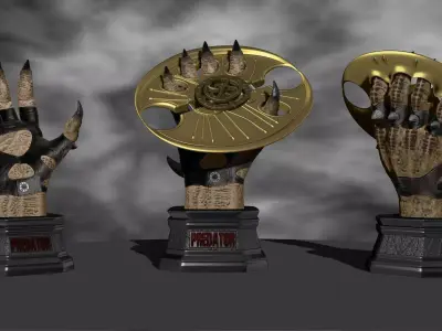 Predator 2 Smart Disc with Hand File STL OBJ for 3D Printing  3D print model