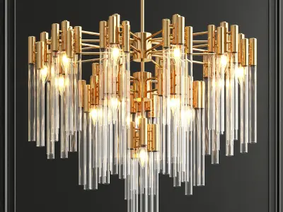 Collection of modern crystal chandeliers 3D model