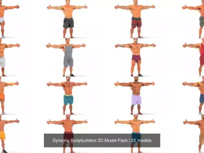 Dynamic Bodybuilders 3D Model Pack