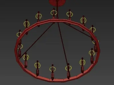 Hudson Valley Chambers 58W Aged Brass 15 Light Chandelier 3D model
