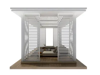 Wooden Pergolas 3D model