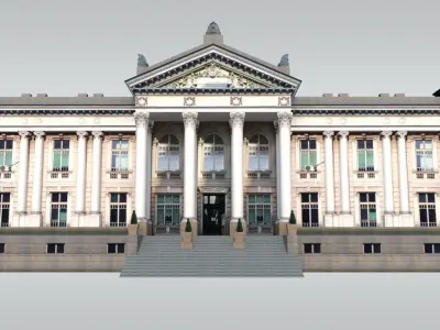 Classical Public Building Low-poly 3D model