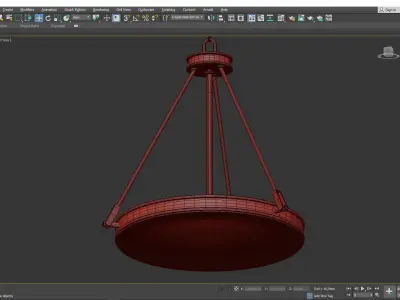 Collier Pendant Light Low-poly 3D model
