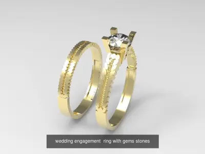 50 solitaire engagement ring for women  3D Model Pack