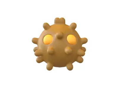 Virus Character v1 011 Low-poly 3D model