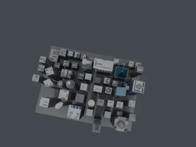 City low poly Low-poly 3D model
