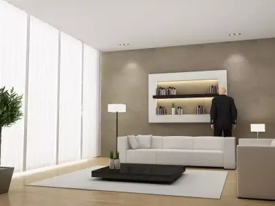 Drawing Room Low-poly 3D model