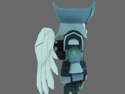 Super Mecha 17 - Woneel of Code Name W8N33 Low-poly 3D model