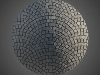 8K Large Area Cobblestone 02 - 3 Variatons Texture