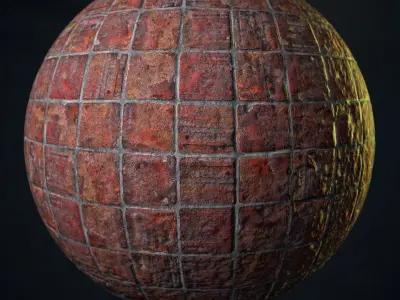 Red brick pavement texture 04 Texture