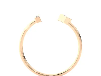 Light Minimalist Diamond Ring 3D print model