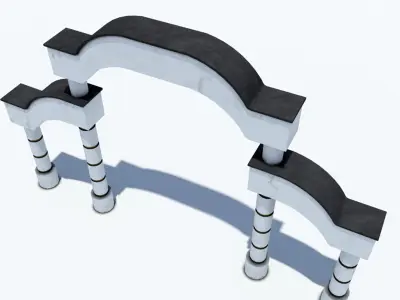 Park Entrance Low-poly 3D model