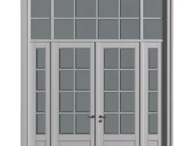 External Entrance classical street Doors 3D model