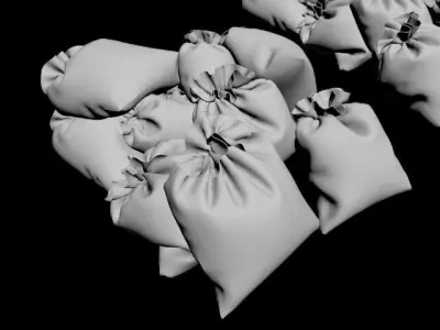 garbage bags collection 3D model