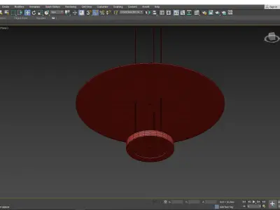 Chromaglo Spectrum Round Reflector LED Pendant Light Low-poly 3D model