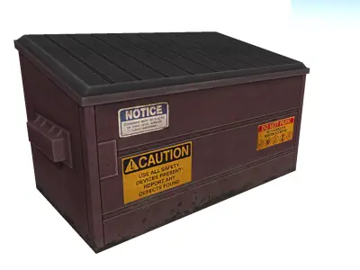 Garbage Container 2 Low-poly 3D model