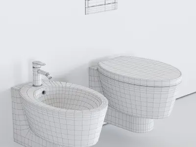 Scarabeo Ceramiche Wish Wall-Hung WC Low-poly 3D model