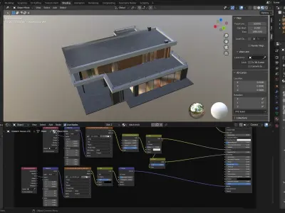Modern house v55 3D model