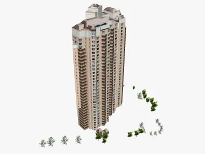 Belle Maison Low-poly 3D model