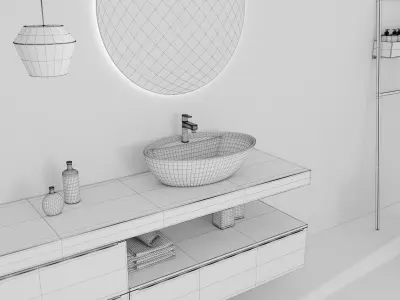 Bathroom furniture set Arcom eLy 4  3D model