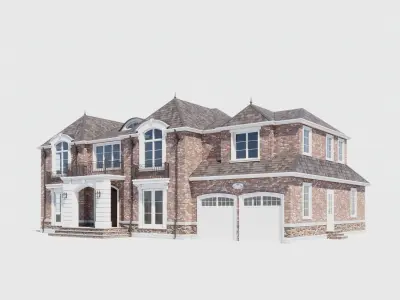 Build020 brick house 3D model