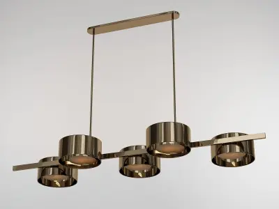 TRIAL four light chandelier in brass 3D model